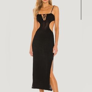 WeWoreWhat Black Swim Coverup Dress